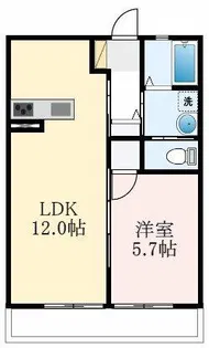 カーサソレイユ【2階】の間取り