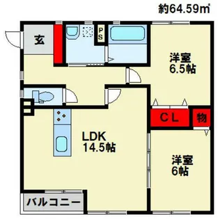 福岡県北九州市八幡西区青山2丁目【アパート】の間取り