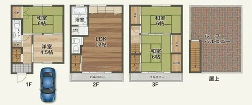 大阪府岸和田市磯上町4丁目【テラスハウス】の外観