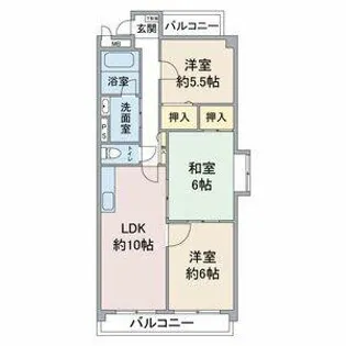 エスポワール池花【3階】の間取り