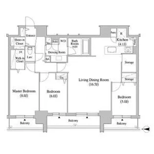 Fリミテッド北広島【1503号室】の間取り