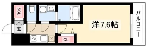 エスリード栄ル・クール【604号室】の間取り