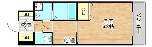 大阪府大阪市旭区高殿3丁目【マンション】の間取り