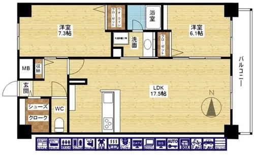 ジョワイユ新大阪【6階】の間取り