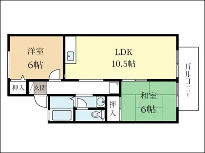 TタウンB棟【1階】の間取り