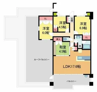 グラン・ブルー宝塚II【401号室】の間取り