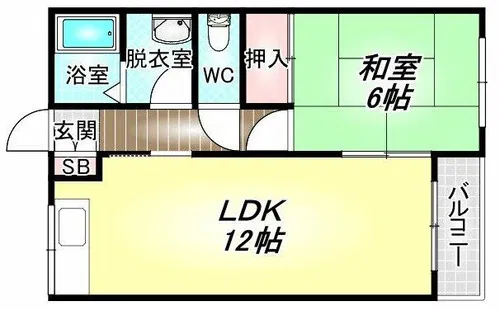 中筋マンション【3階】の間取り