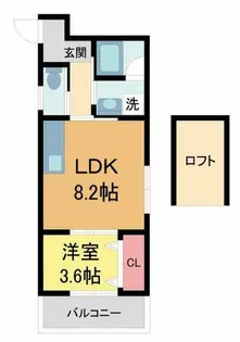 カサ苦楽園【3階】の間取り