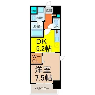 愛知県名古屋市中区新栄1丁目【マンション】の間取り