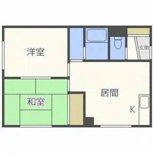 コーポあさや【101号室】の間取り