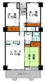 シャトーブランシェ【205号室】の間取り