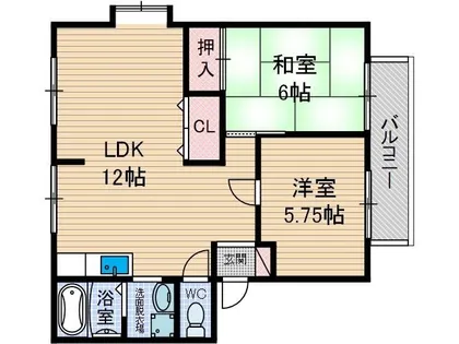 大阪府茨木市南耳原2丁目【アパート】の間取り