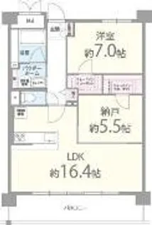 クレセントコート【1階】の間取り