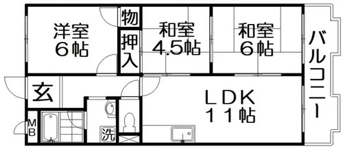 プランドールメゾン【3階】の間取り
