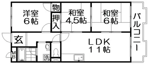 プランドールメゾン【3階】の間取り
