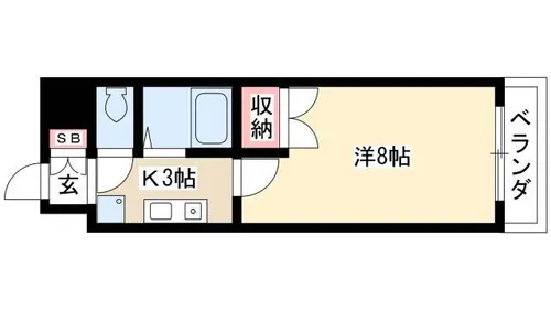 エステート弦四路【405号室】の間取り