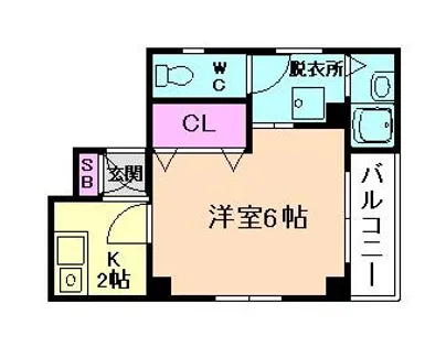 フローラ豊中【4階】の間取り