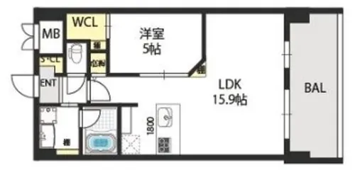 グランマーレ小路駅前【3階】の間取り