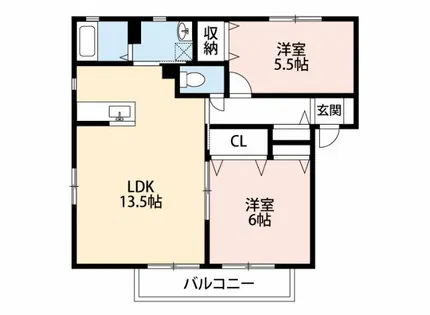 モナーク ヴィレ【1階】の間取り