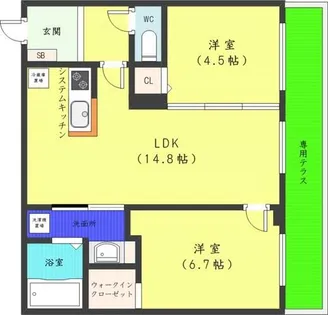 ラヴェーラ裏参道【1階】の間取り