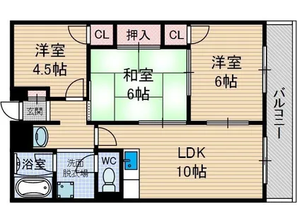 大阪府茨木市耳原2丁目【マンション】の間取り