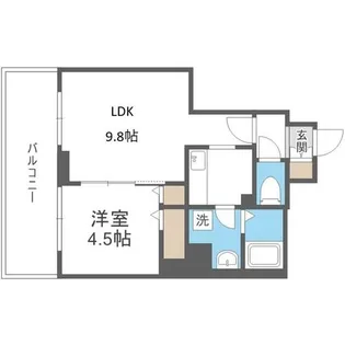 レジディア北2条イーストⅡ【6階】の間取り