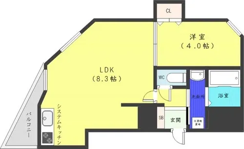 クラッセ知事公館前【11階】の間取り