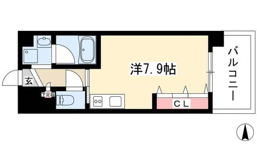 エスポアール泉【9階】の間取り