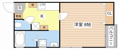 レイクサイドヒエイA棟【207号室】の間取り