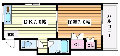 ル・クレアK【4階】の間取り