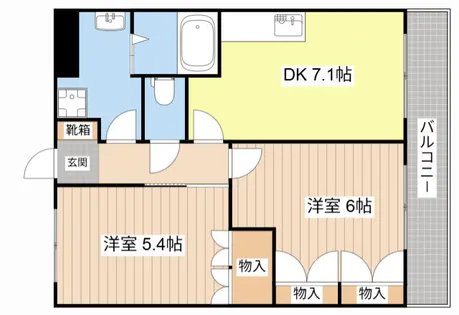ウエスト ヴィレッジ【108号室】の間取り