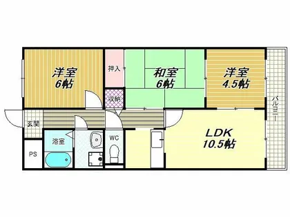 サンルミエール【3階】の間取り