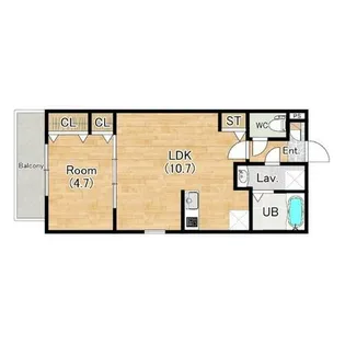 ジーメゾン草刈フォーベル【1階】の間取り