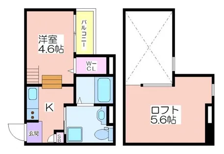 REVE住之江【1階】の間取り