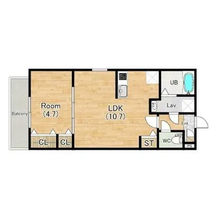 ジーメゾン草刈フォーベル【2階】の間取り