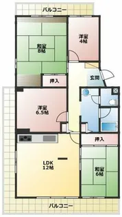 グリーンヒル新多聞305号棟【5階】の間取り