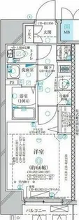 ディアレイシャス名古屋太閤通【11階】の間取り