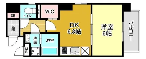 CAVANA梅田北【1403号室】の間取り