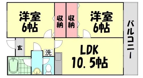 コーポ上町【B302号室】の間取り