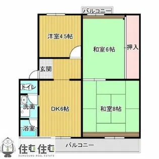 第二サンパーク奥村【B4号室】の間取り