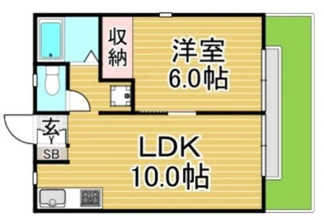 福岡県春日市若葉台東2丁目【アパート】の間取り