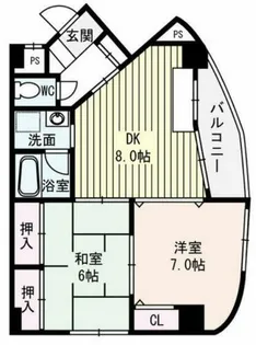 大阪府大阪市都島区中野町4丁目【マンション】の間取り