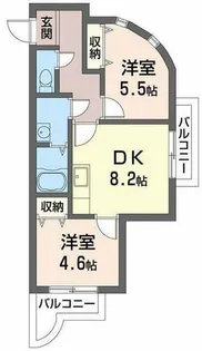夙川シティハウス【201号室】の間取り
