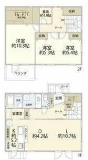 愛知県瀬戸市みずの坂3丁目【一戸建】の間取り