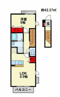 ライフサニー浅川 B棟【2階】の間取り