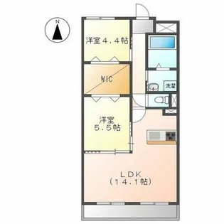 2LDKの間取り画像