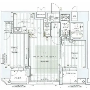 エステムプラザ梅田【8階】の間取り