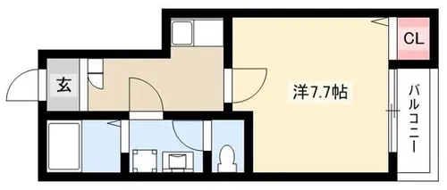 1Kの間取り画像
