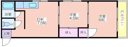 タカイレジデンス【2階】の間取り