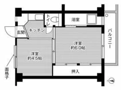 ビレッジハウス牛山6号棟【105号室】の間取り